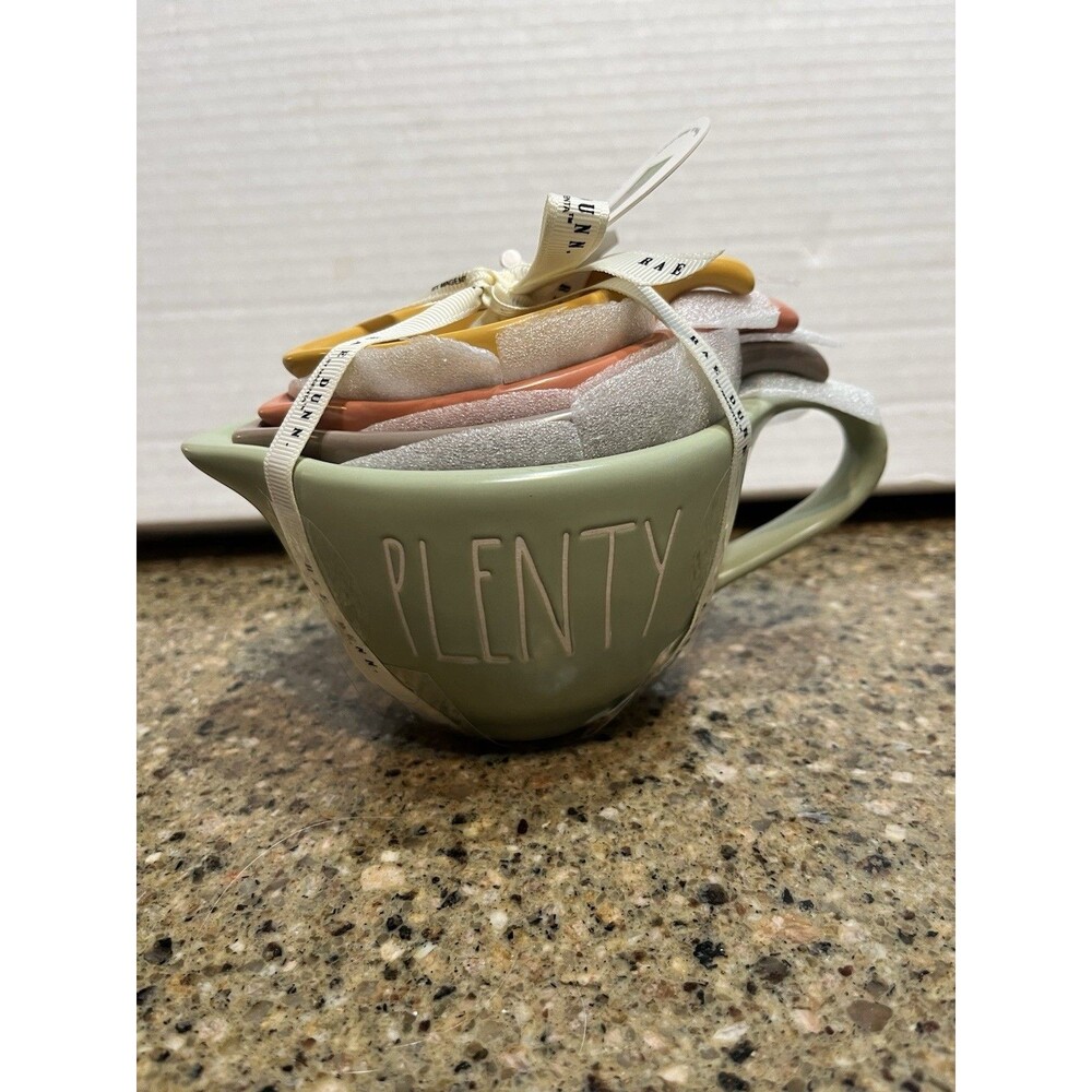 RAE DUNN Thanksgiving Measuring Cups - Gather, Bounty, Blessings, Plenty, 2023!